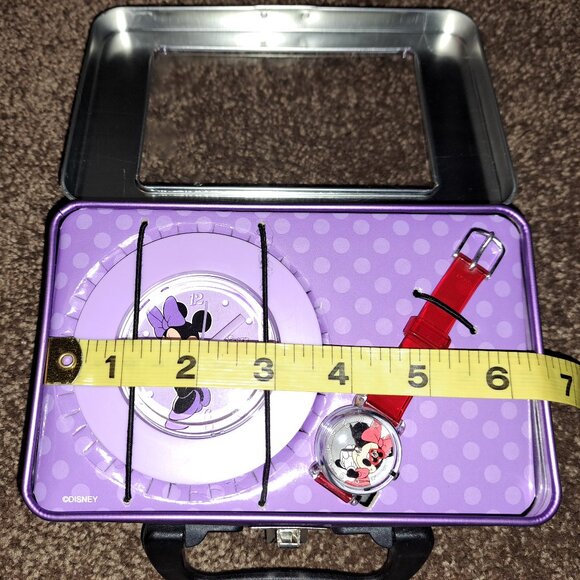 Minnie Mouse Watch And Clock Set In Suitcase Lunchbox - Picture 5 of 8